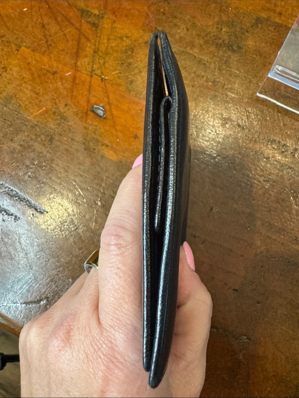 Givenchy Black Leather Wallet with Embossed Logo